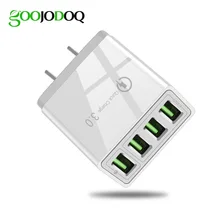 GOOJODOQ USB зарядное устройство 4 порта Quick Charge 3,0 для xiaomi redmi note 7 iPad iphone 6 plus QC 3,0 Мульти адаптер