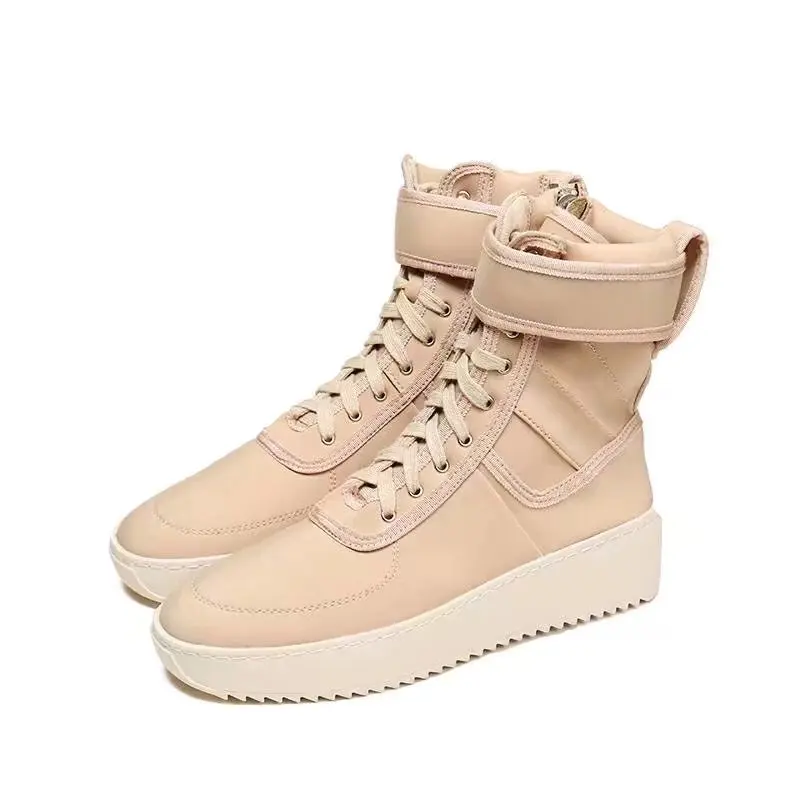 

2019 New Arrival Winter Micholediys Handmade Mens High Platform Stretch Fabric Motorcycle Boots Men Snow Boots