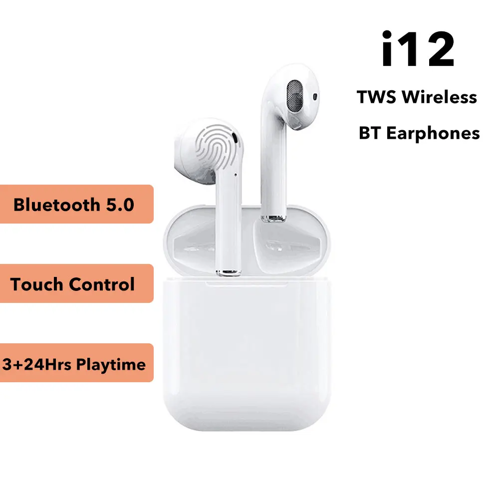 Inlock i12 tws наушники Bluetooth 5 0 беспроводные гарнитура спортивные игровая для xiaomi iPhone |