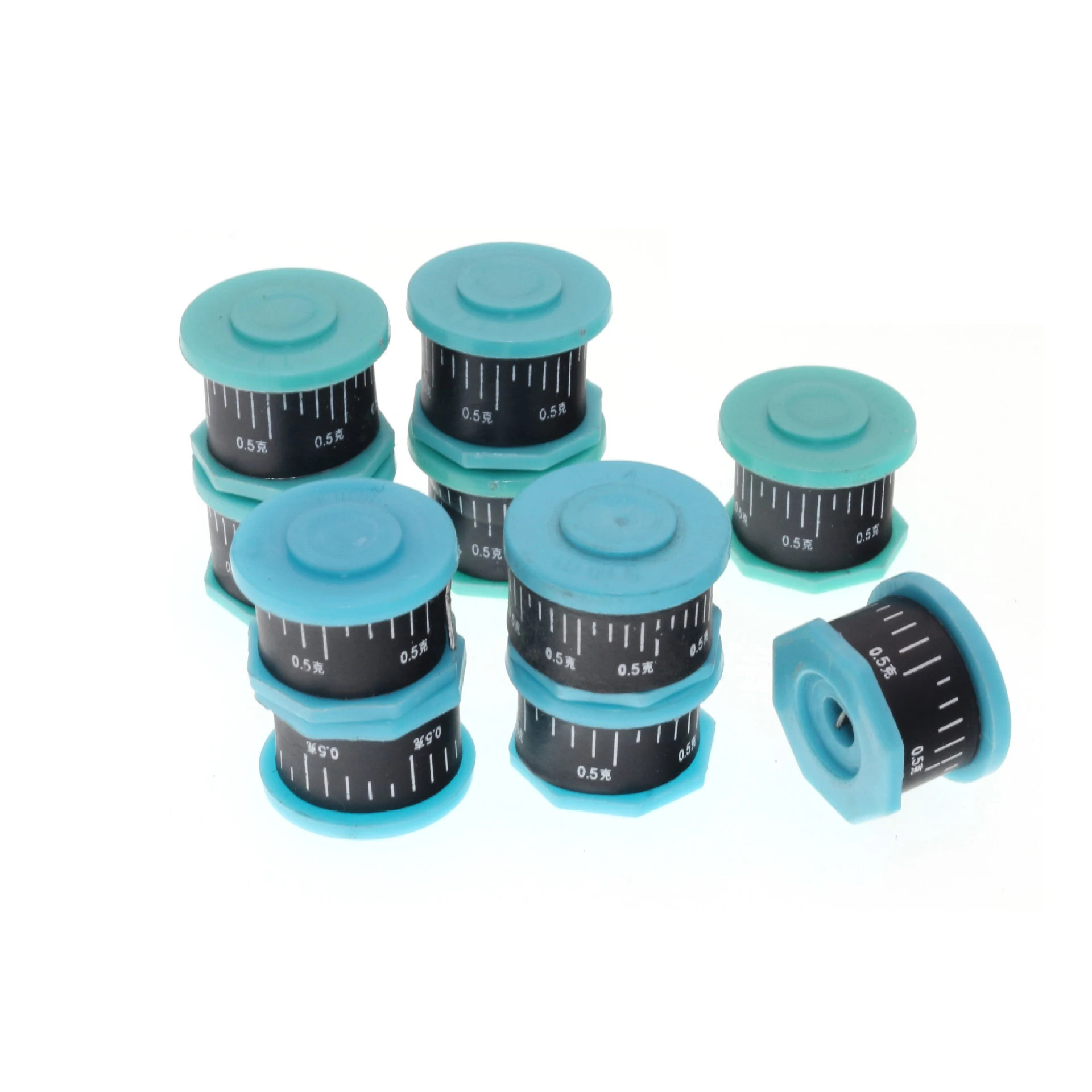 Plombs de pêche avec échelle 3 pièces épaisseur 0.5/0.6/0.8mm pour montages précis