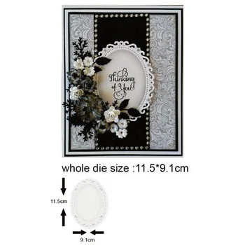 

oval frame background Metal Cutting Dies 2020 Crafts Stencil For DIY Scrapbooking Paper/photo Cards Embossing Die