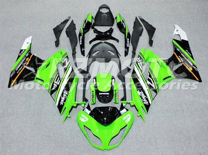 Литьевая Форма ABS обтекатель комплект подходит для Kawasaki ZX6R 2009 2010 2011 2012 Обтекатели ZX-6R 09 10 11 12 ниндзя 636 на заказ Зеленый