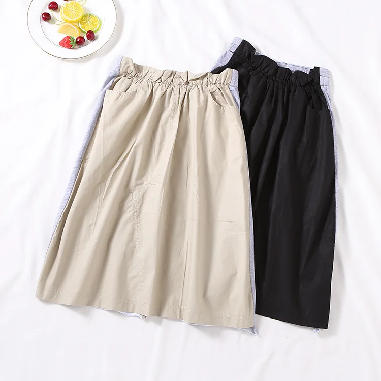 

Korean-style Skirt 2019 Spring College Style Solid Color Versatile Medium-length Dress-Style New Style