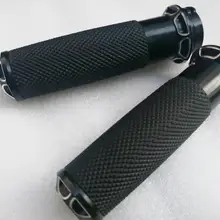 Мотоциклетные ручки Черный ЧПУ " 25 мм руль ручки для Harley Sportster Touring Dyna Softail на заказ