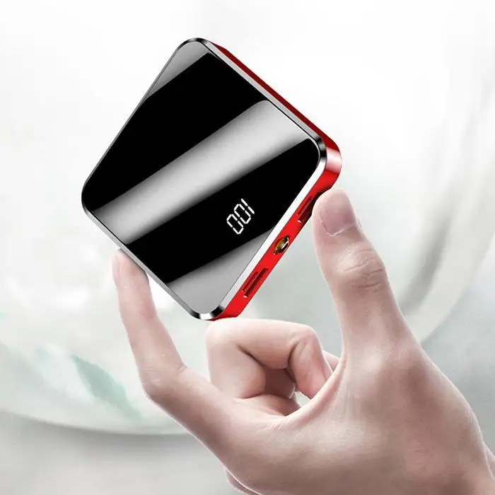 Super mi ni power Bank 20000 мАч портативное зарядное устройство светодиодный фонарь на
