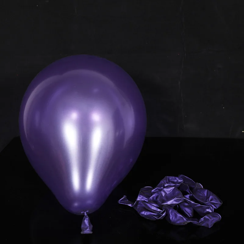 purple 10 шт. на день рождения воздушные шары 10 дюймов 1,5g латекса воздушный шар с гелием утолщение жемчужные вечерние шар вечерние бальные детские игрушки шарики для свадьбы - Цвет: purple