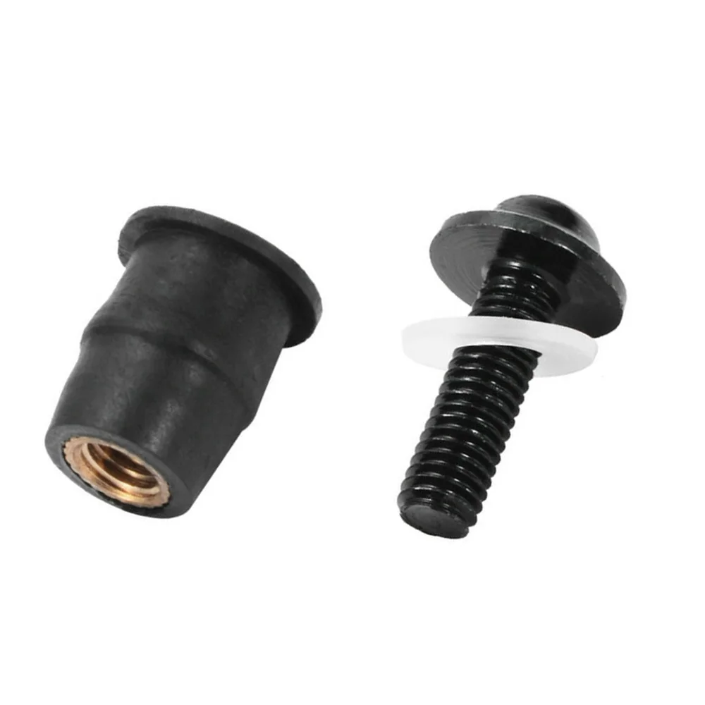 Мотоциклетные гайки черный обтекатель лобового стекла 12x14 мм запасные