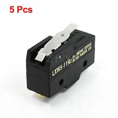 

5 Pcs LXW5-11N2 Short Momentary Micro Limit Switch Ue 380VAC 220VDC Ith 10A