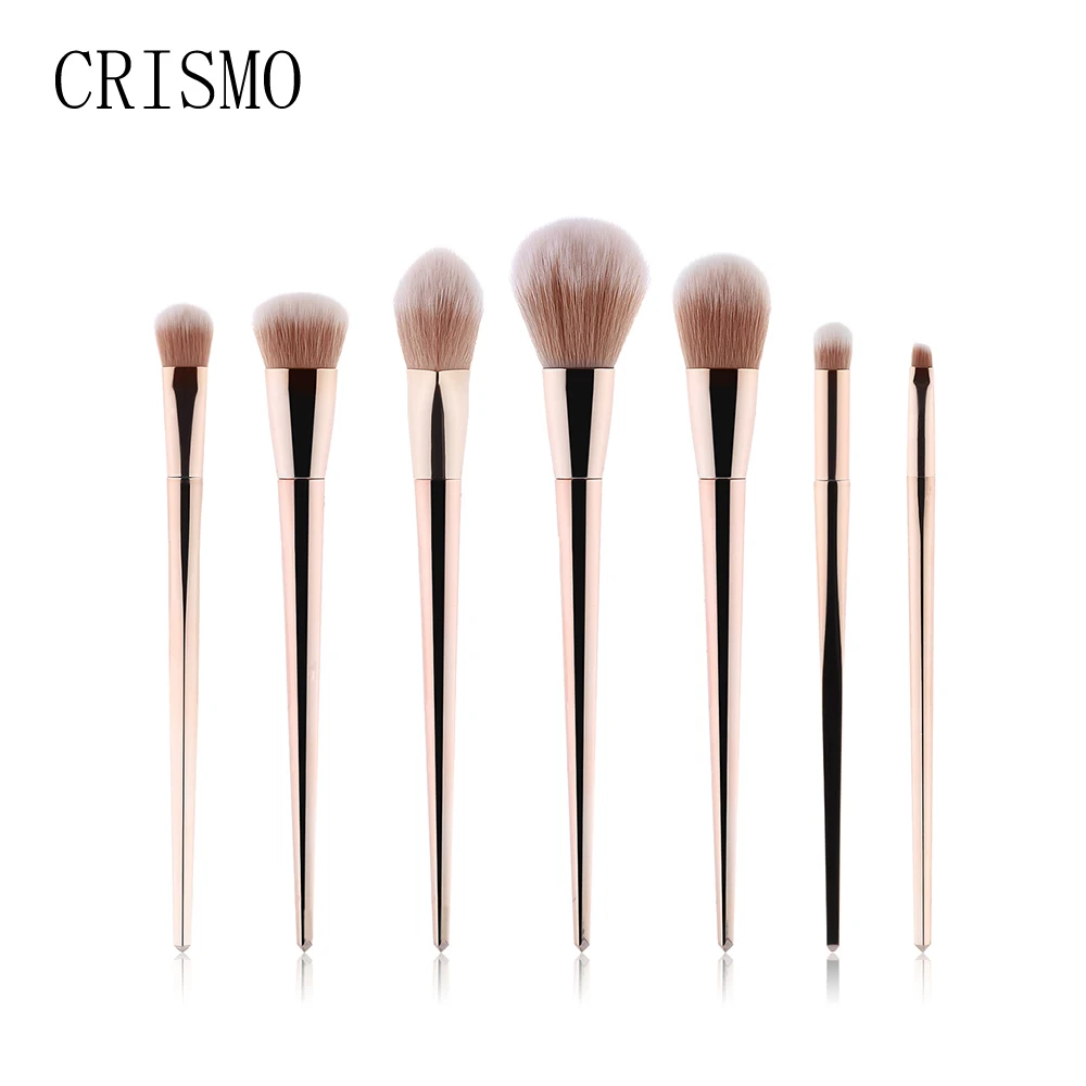 

CRISMO 7Pcs Rose Gold Makeup Brushes Set Cosmetic Face Foundation Power Eyeshadow Blush Make Up Brush Kit Pincel Maquiagem