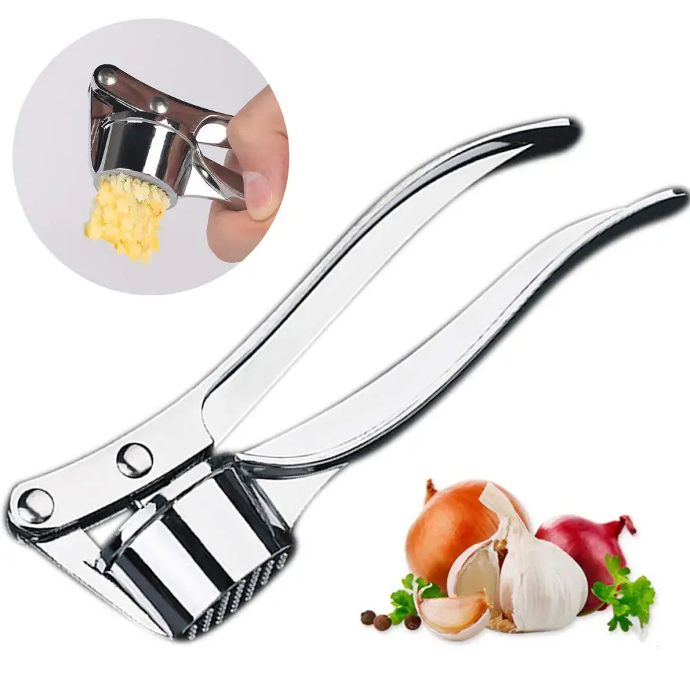 Professional Kitchen Garlic Press Mincer Stainless Steel Garlic Press