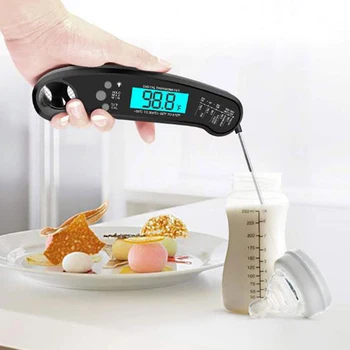 

Digital Food Thermometer Electronic Kitchen Thermometer Meat Water Milk BBQ Oven Waterproof Thermometer Cooking Tool