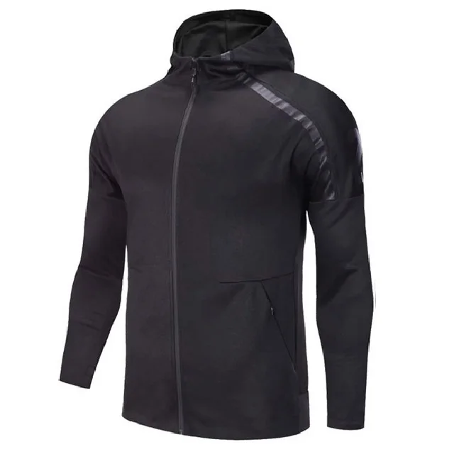 Jackets black Высококачественные мужские спортивные костюмы, зимние комплекты одежды для бега, спортивный костюм для бега, тренировок, футбола, фитнеса, тренировочные костюмы для бега - Цвет: Jackets black
