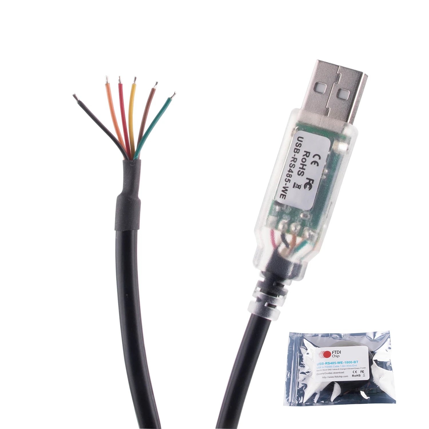 Serial Port Converter Cabo Adaptador Fio End Chip Ftdi Suporta Windows 10 xp Mac os Usb para Rs485 6pin