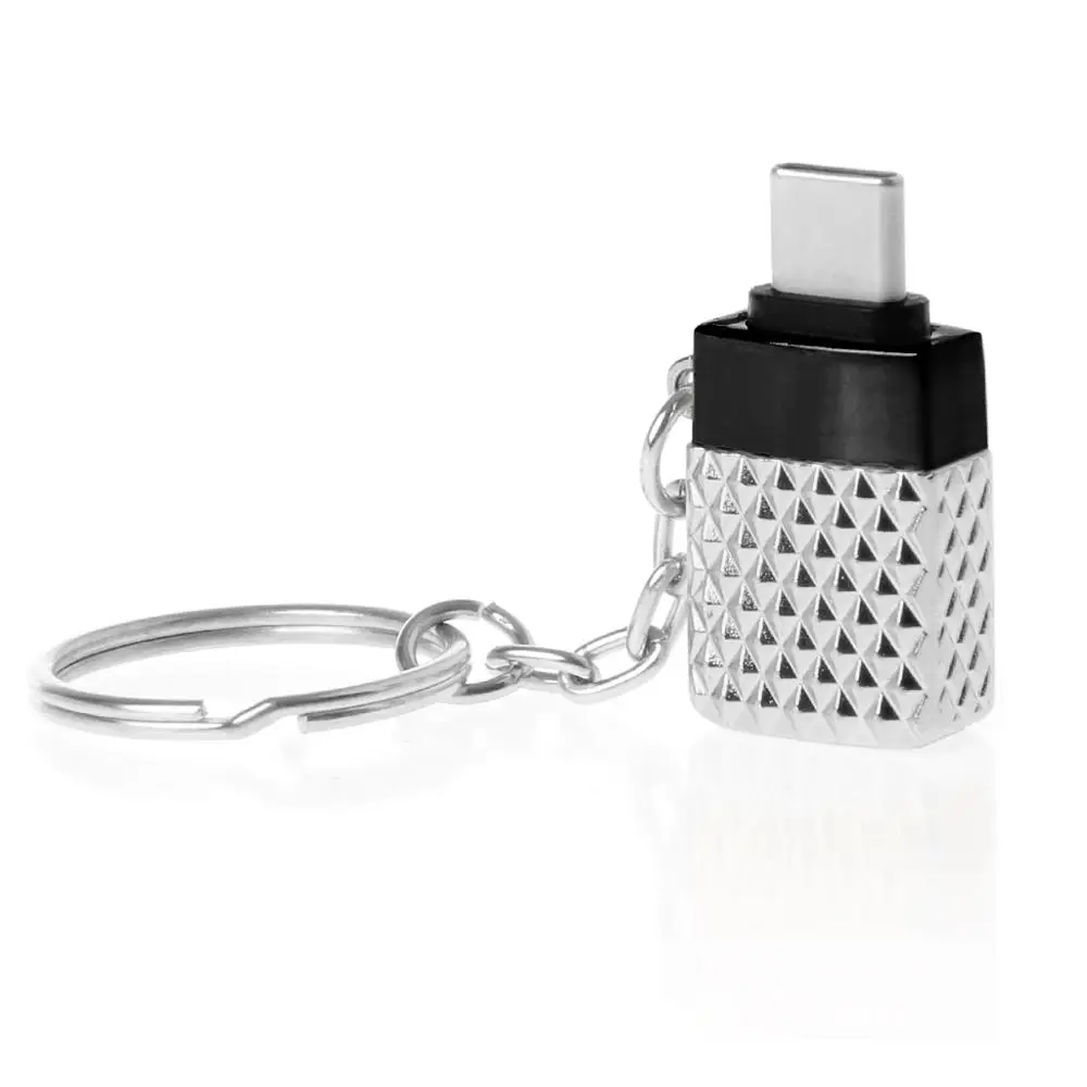 Металлический Тип C Мужской к USB 3,0 Женский адаптер конвертера OTG для Macbook Xiaomi S8 - Цвет: Серебристый