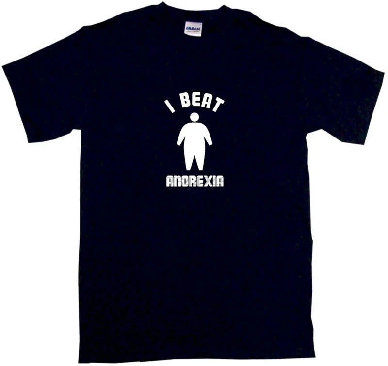 

I Beat Anorexia Big Silhouette Mens Tee Shirt Pick Size Sm 6xl Color S S L S