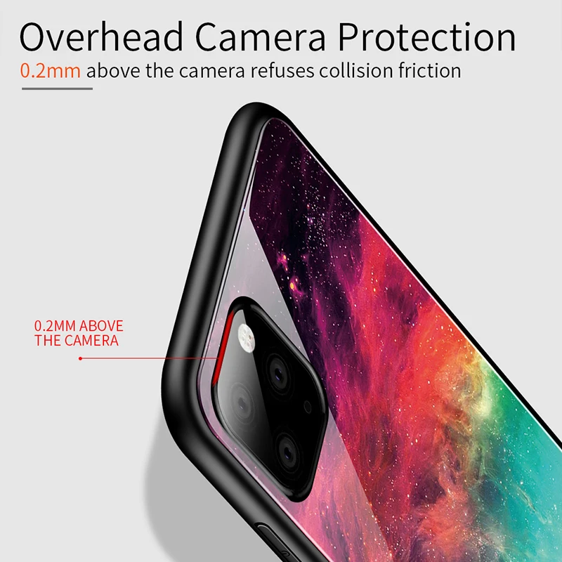 Градиентная цветная стеклянная задняя крышка для Xioami Redmi Note 7 8 8a 8t 10 Pro чехол