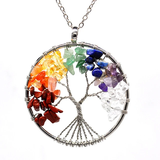 7 Chakra Quartz Natural Stone Tree Of 