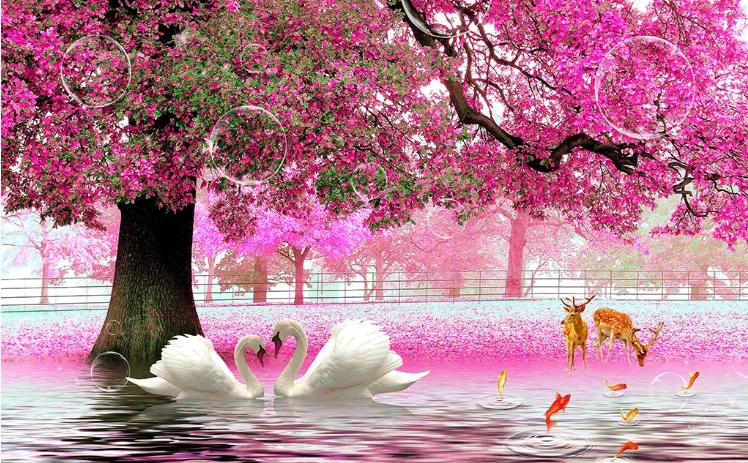 beibehang Custom Papel De Parede 3D Wall paper Mural Paintings Living Room photo wallpaper for walls 3 d 3d floor painting - Цвет: 16517209