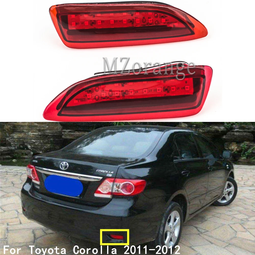 Pair Rear Bumper Lamps Reflector Light Tail For Toyota Corolla 2011 2012 2013 Pair Rear Bumper Lamps Reflector Light Tail For Toyota Corolla 2011 2012 2013
