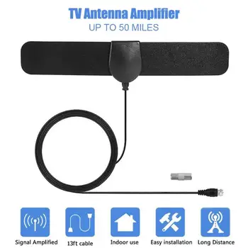 

50 Miles HDTV Indoor Digital TV Antenna 25dB Gain 1080P HDTV Signal Receiver High Gain Satellite Receiver Built-in Car Antenna