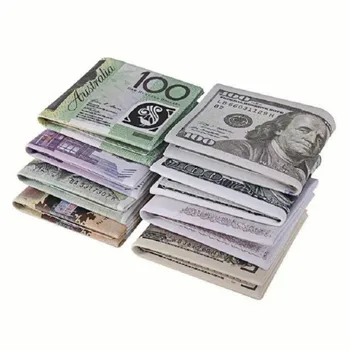 

2019 New Novel Men Women Pu Leather Paper Dollar Euro Short Wallet Slim Mini Purse 2 Fold Student Cheap Gift Zipper Coin Bag