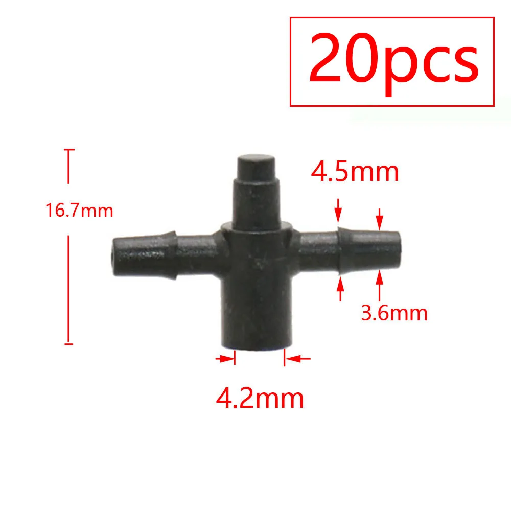 2L 4L 8L Dripper Irrigation 2/4-way Arrow Dropper Connector Cross Water Splitter Emitter Drip Arrow Micro Drip Irrigation System 