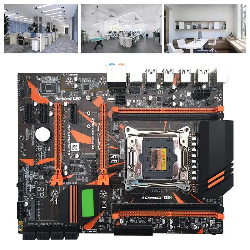 X99 LGA2011 V3 Профессиональный 4 канальный DDR4 настольного компьютера материнская