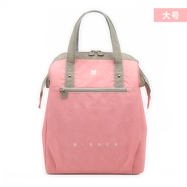 Portable Lunch Bag  New Thermal Insulated Lunch Box Tote Cooler Bag Bento Pouch Lunch Container School Food Storage Bags L-Pink