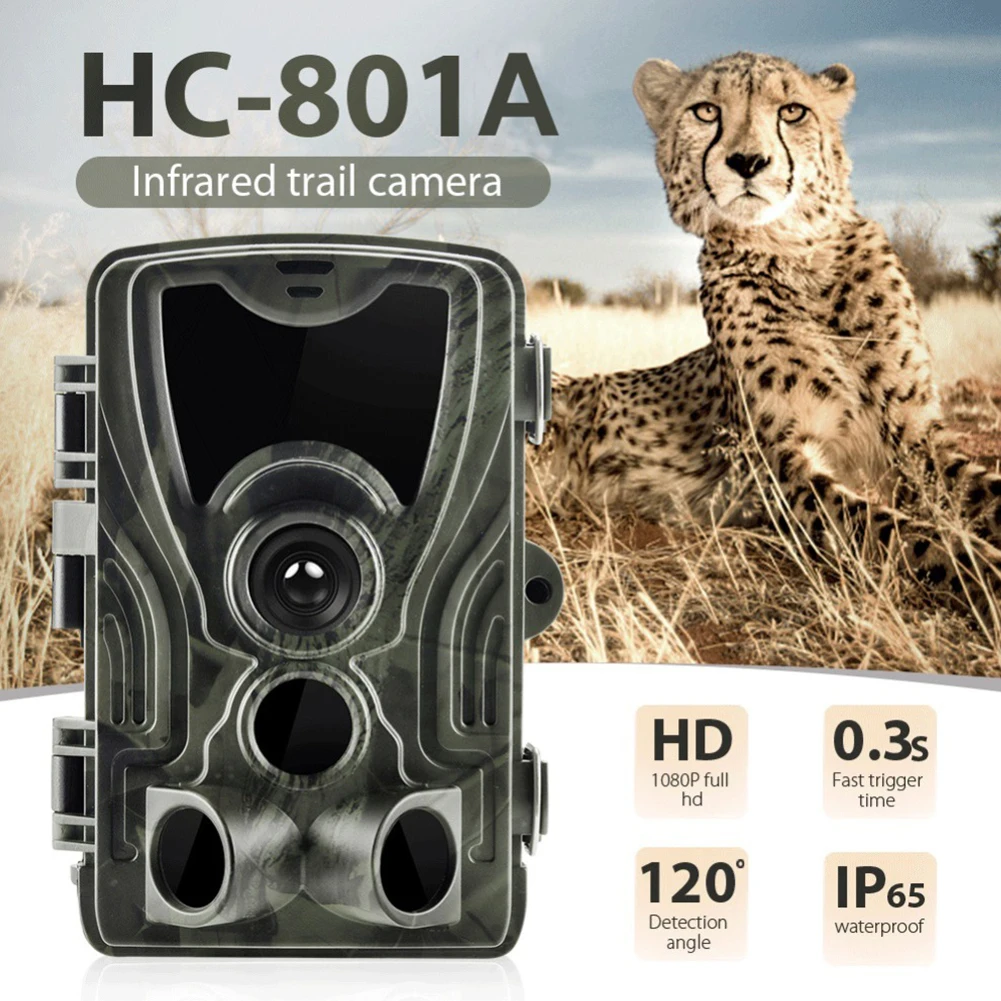 

HC801A Hunting Trail Camera Night Version Wild Cameras 16MP 1080P IP65 Photo Trap 0.3s Trigger Wildlife Camera Surveillance