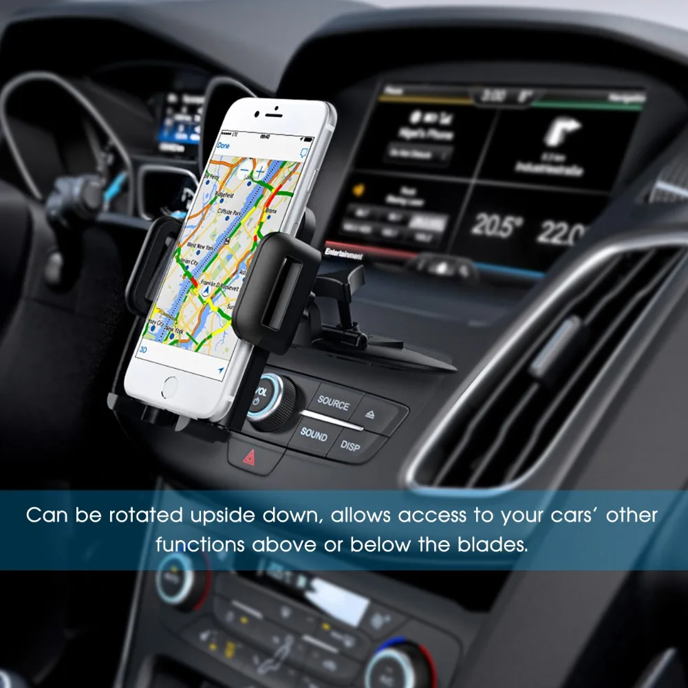 Original MPOW Universal Smartphone CD Slot Car Mount Phone Stand Holder Cradles with Three Side Grips For iPhone XSX876 (4)