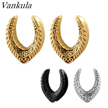 Vankula 2 шт. новые туннели для ушей в седле Заглушки тела ювелирные