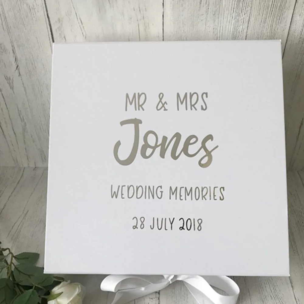Engraved Memory Box Wedding Gifts Mr & Mrs Wedding Keepsake Box Personalised 