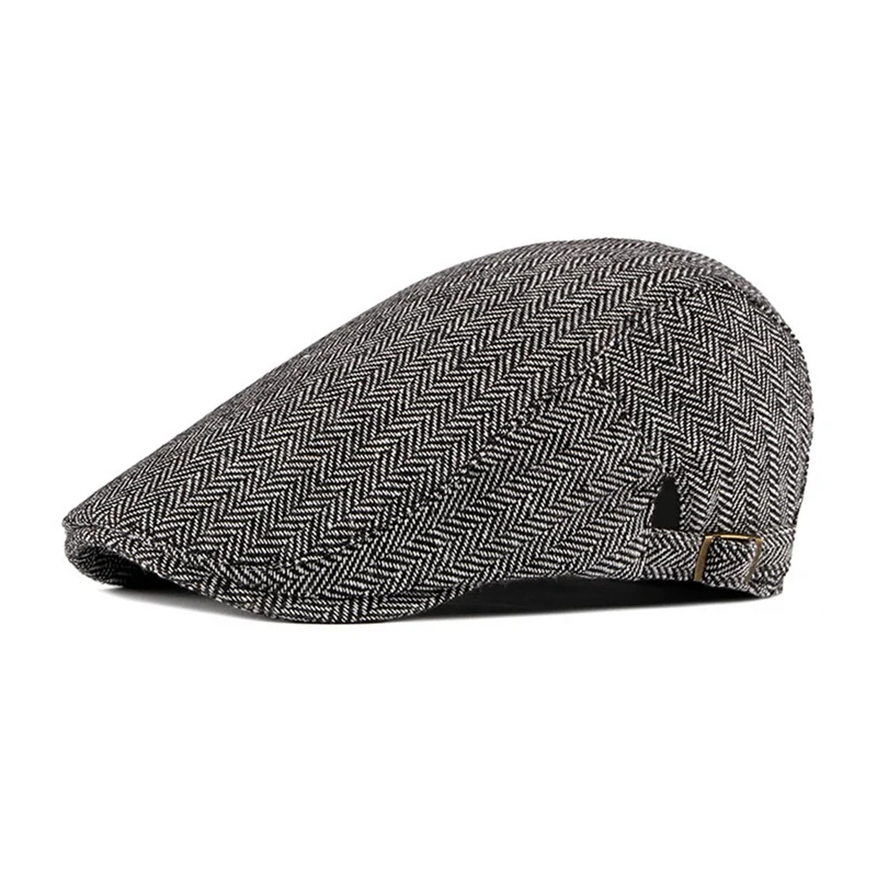 Adjustable Sport Beret Cap Women Men Vintage British Style Sunshade Peaked Hat Outdoor Running Hats Headwear Apparel - Цвет: B