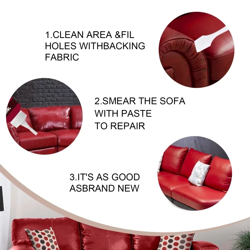 20ml Leather Repair Gel Color Repair Home Car Seat Leather Complementary Refurbishing Cream Paste Cleaner