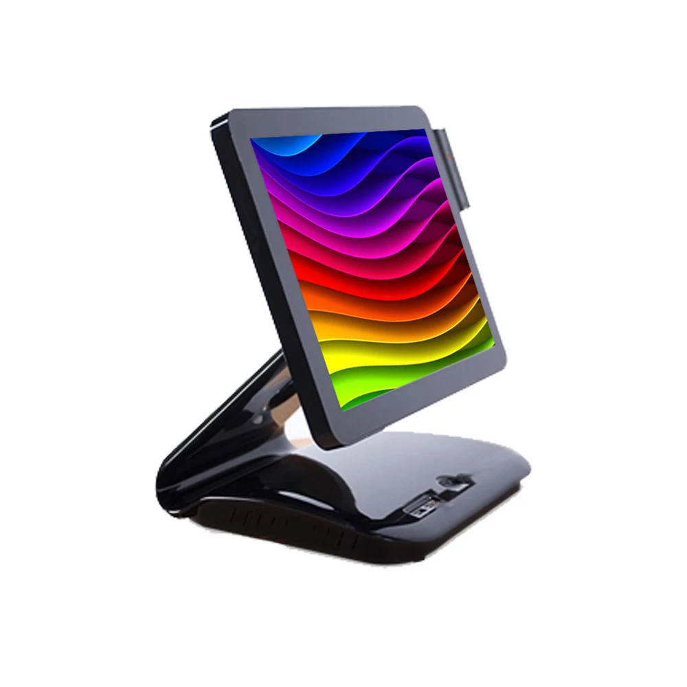 Резистивный сенсорный экран и MSR LEC lcd pos система для ресторана - Цвет: black