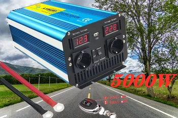 

5000w Full PowerWireless Remote Control Large Power Inversor 12 v 220 v Pure Sine Wave Inverter Conversor 12v Solar For Car Ac