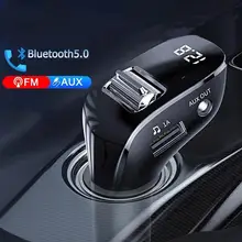 Transmetteur FM Bluetooth pour voiture 5.0 AUX, Kit mains libres, double USB, modulateur de Radio FM, lecteur MP3