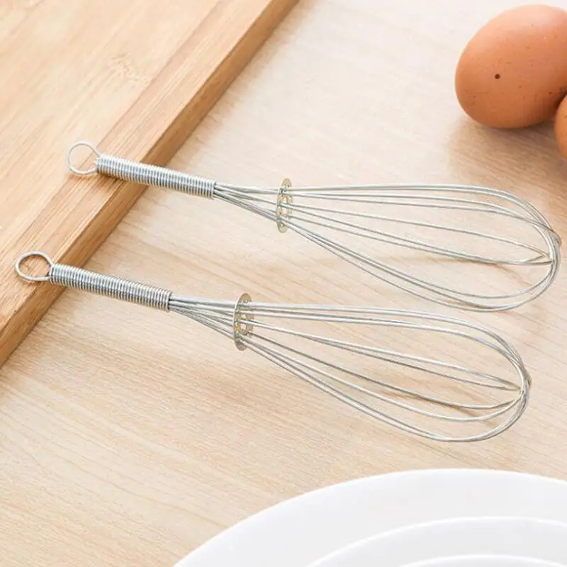5 inch Kitchen Egg Frother Milk Beater Blender 5 Sizes Stainless Steel Whisk Mixer Egg Beater Kitchen Stirring Tool LX8673