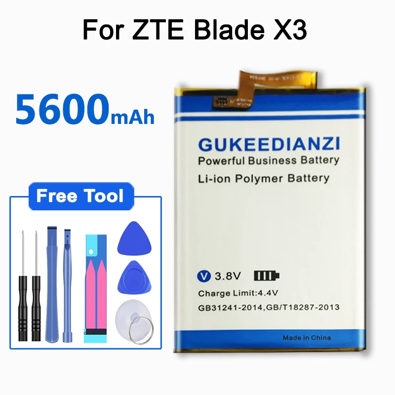GUKEEDIANZI мобильный телефон 5600 мАч батарея E169 515978 для ZTE Q519T Blade X3 D2 A452|Аккумуляторы