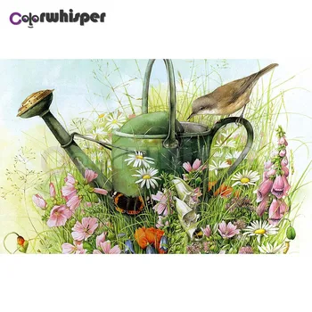 

Diamond Painting Full Square/Round Drill Bird Watering Can 5D Daimond Painting Embroidery Cross Stitch Crystal Mosaic Pic Z352
