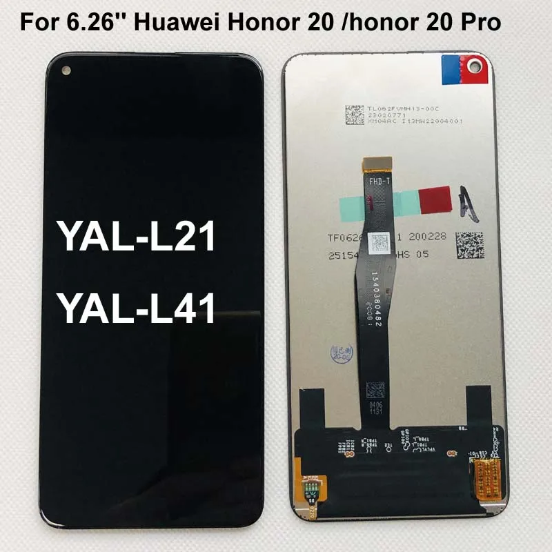 Оригинальный сенсорный ЖК дисплей AAAA для Huawei Honor 20 honor Pro 6 26 с дигитайзером на