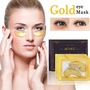 

1/5/10pcs Gold Crystal Collagen Eye Mask Eye Patches Eye Mask For Face Care Dark Circles Remove Gel Eyes Mask Eye Care