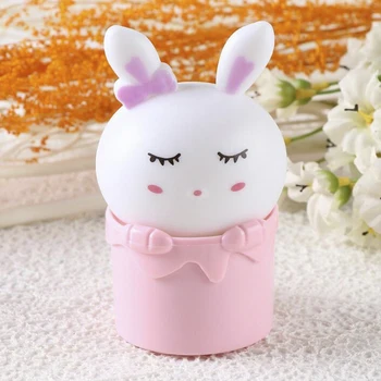 

Cute Rabbit LED Night Light Rechargeable Touch Sensor Lights Cute Silicone Night Lamp Bedroom Light For Children'S Gift US Plug