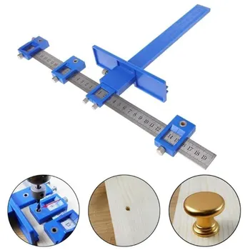 

Adjustable Metric and Inch Type/ Metric Type Furniture Drill Punch Locator Woodworking Ruler Drill Dowelling Hole Saw Locator