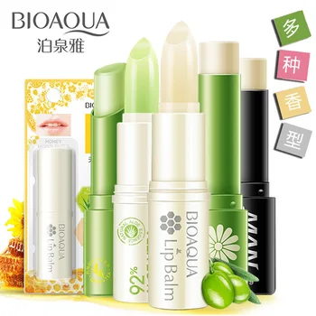 

BIOAQUA Aloe Vera Lip Balm Moisturizing Natural Plant Green Tea Honey Man Baby Skin Lipbalm Nourishing Season Lip Care