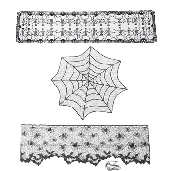 

3pcs Funny Durable Decorative Lace Spider Web Tablecloth Decor Tablecloth Tablecloth Set for Gathering Party