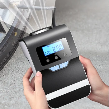 

4 In 1 Car Air Compressor Portable Car Air Inflatable Pump Electric Tire Tyre Inflator Pump 12V Auto Boat Digital Light