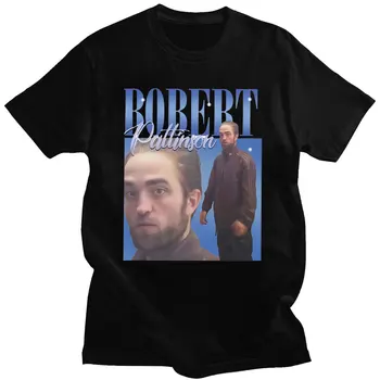 Robert Pattinson 90s Vintage Unisex Black Tshirt Men T Shirt Oversized Graphic T Shirts 100% Cotton T-shirt Man Woman Tees Tops 1