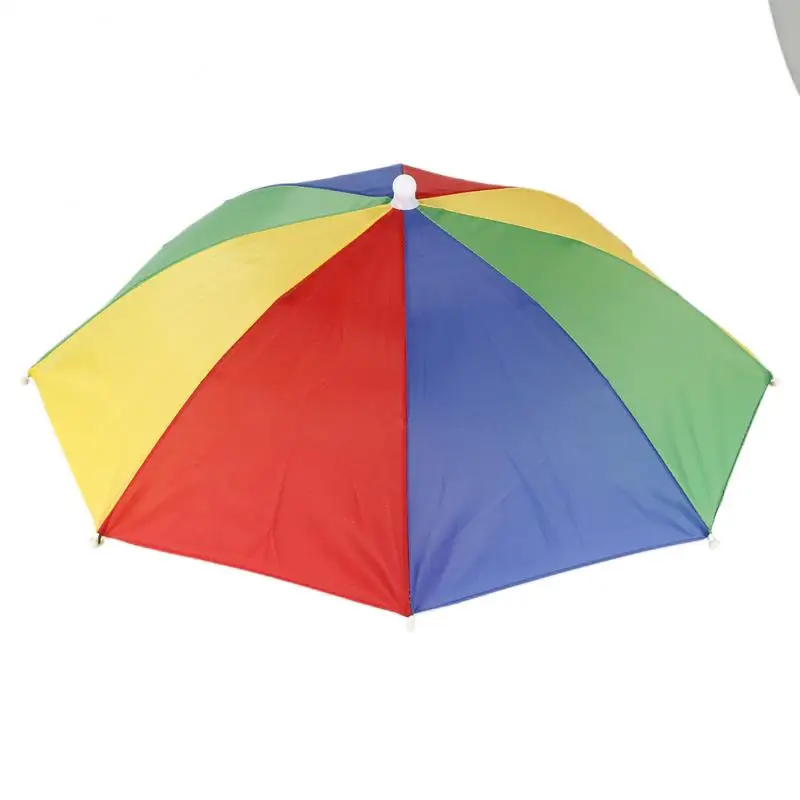 Fishing Umbrella Sun Umbrella Hat Golf Fishing Camping Headwear Cap Head Hat Camping Hiking Caps Folding Waterproof