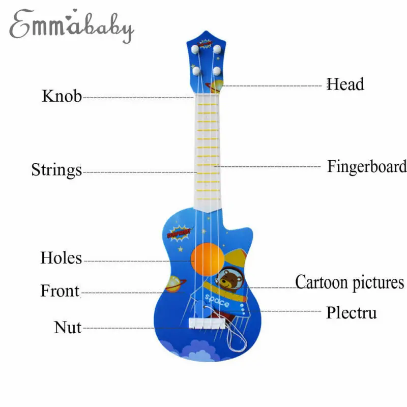 Детская игрушка животное укулеле маленькая гитара классический музыкальный инструмент обучающая игрушка для детей начинающих